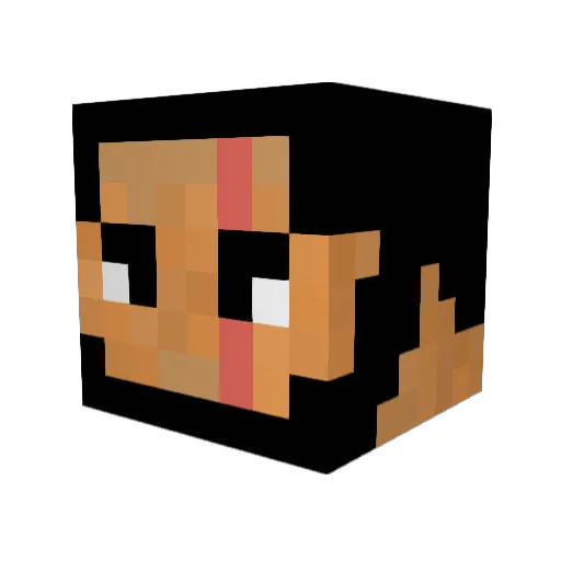 Ga1axies Minecraft avatar head, 3D render