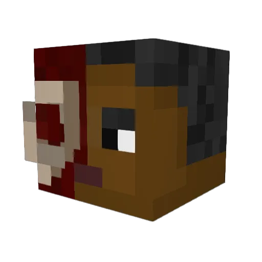 Ga2ri Minecraft avatar head, 3D render