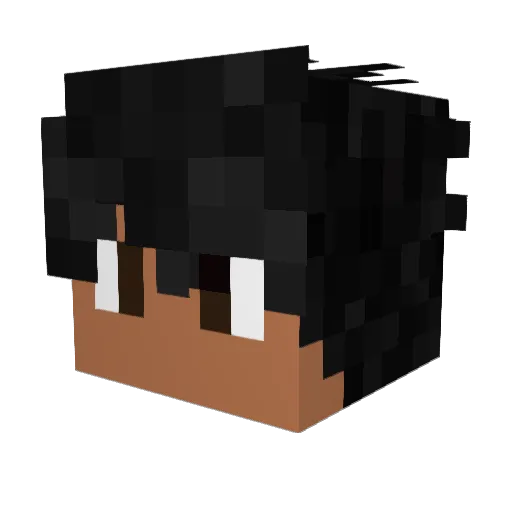 Ga3hy Minecraft avatar head, 3D render