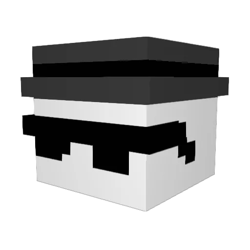 Ga83 Minecraft avatar head, 3D render