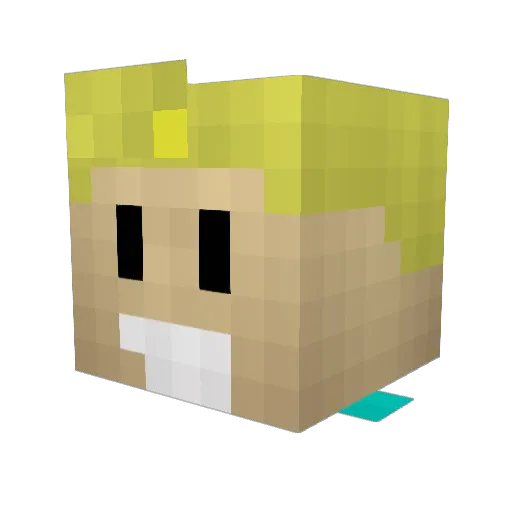 GaB_31415 Minecraft avatar head, 3D render
