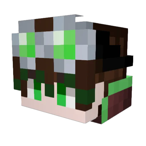 GaBelyum Minecraft avatar head, 3D render