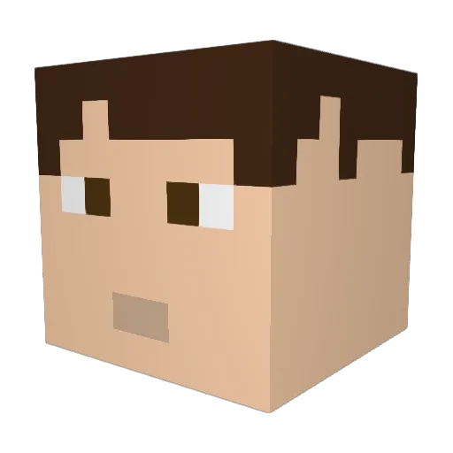 GaBornok Minecraft avatar head, 3D render