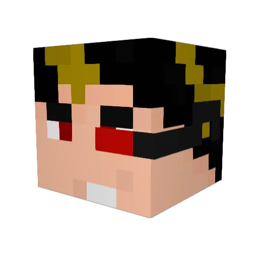 GaHate_Tains Minecraft avatar head, 3D render