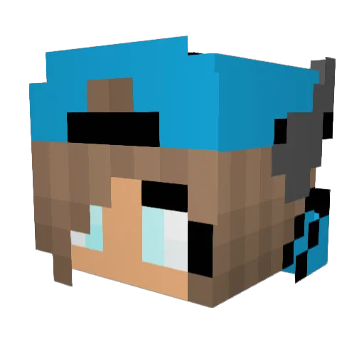 GaJammer Minecraft avatar head, 3D render