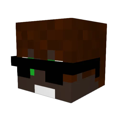 GaLaRReTa Minecraft avatar head, 3D render
