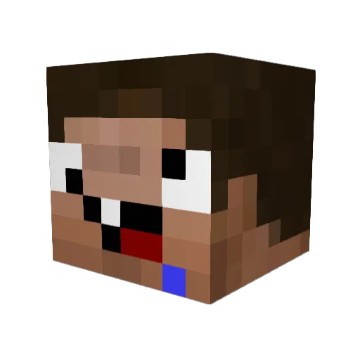 GaLi_A Minecraft avatar head, 3D render
