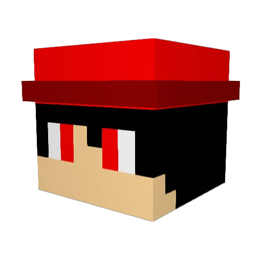 GaMeJ0J0 Minecraft avatar head, 3D render