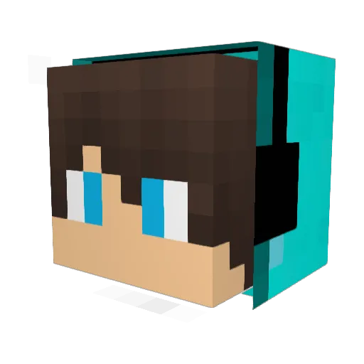 GaMeR__PvP Minecraft avatar head, 3D render