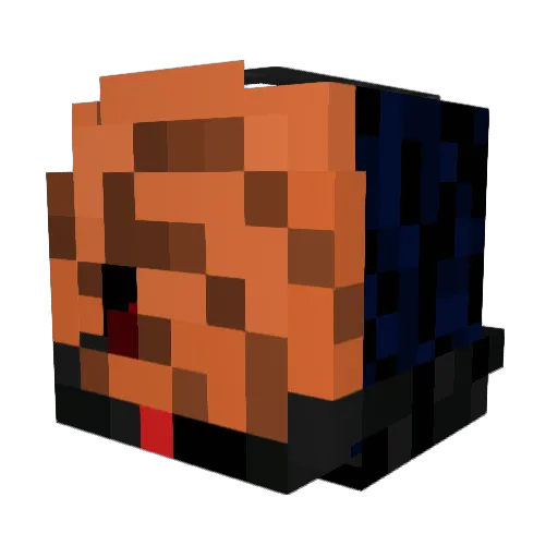 GaMeX_X Minecraft avatar head, 3D render
