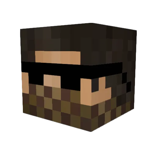 GaMe_BReakEr Minecraft avatar head, 3D render