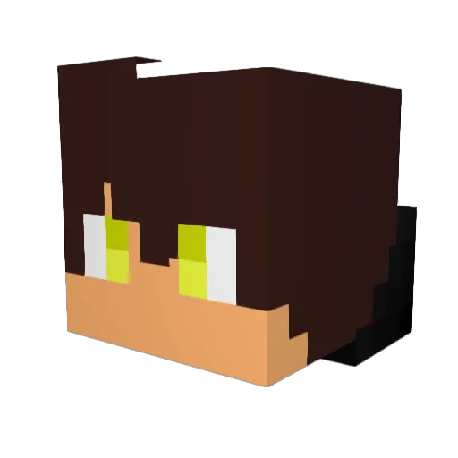 GaMerP0P Minecraft avatar head, 3D render