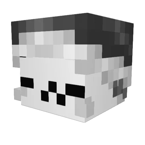 GaMuS2 Minecraft avatar head, 3D render