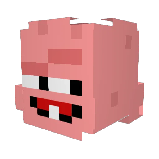 GaNGLuY Minecraft avatar head, 3D render