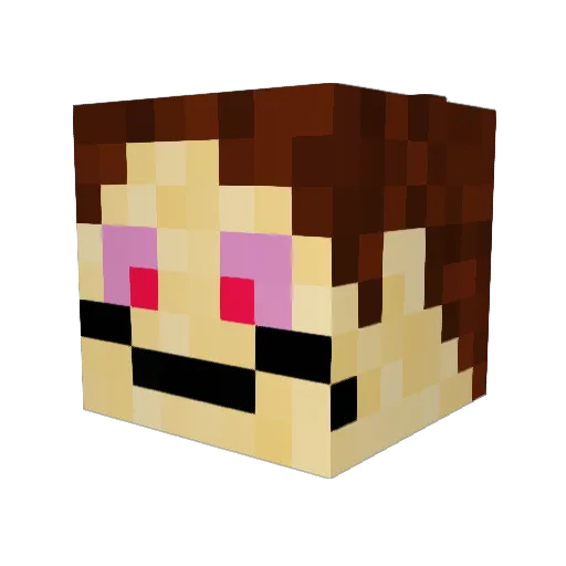 GaRlIcKaLeB Minecraft avatar head, 3D render