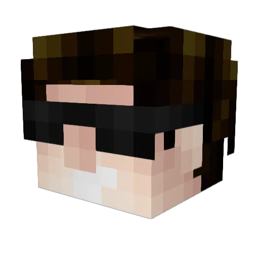GaZiB Minecraft avatar head, 3D render