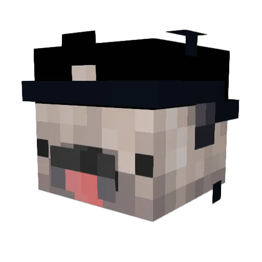 Gaaa_ Minecraft avatar head, 3D render
