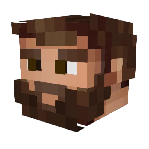 Gaaap Minecraft avatar head, 3D render