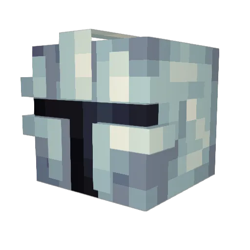 Gaaatsby Minecraft avatar head, 3D render