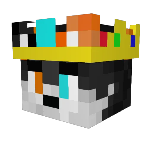 Gaalexanderr Minecraft avatar head, 3D render