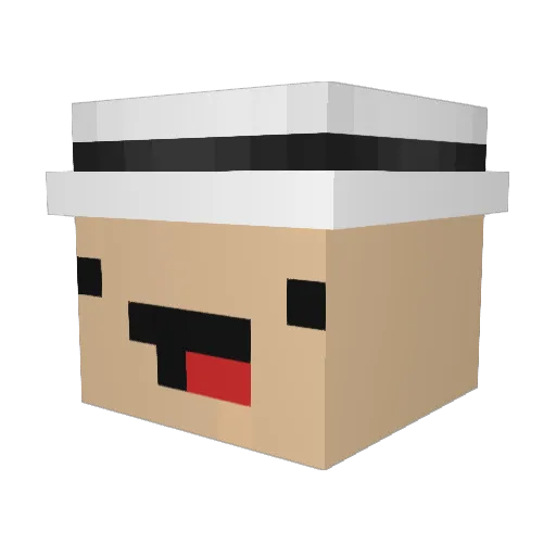 Gaampleri Minecraft avatar head, 3D render