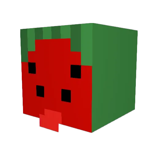 Gaappy Minecraft avatar head, 3D render