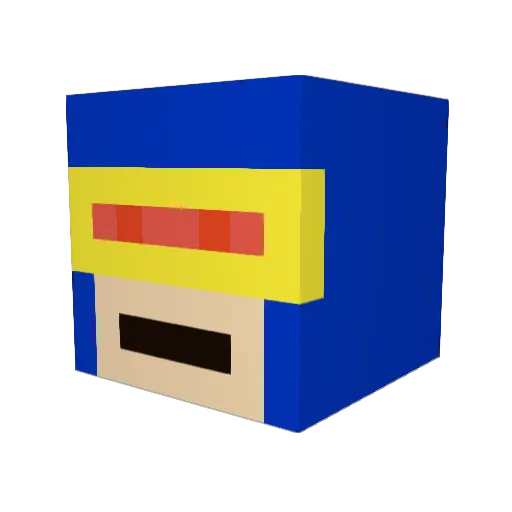 GaaraKage Minecraft avatar head, 3D render