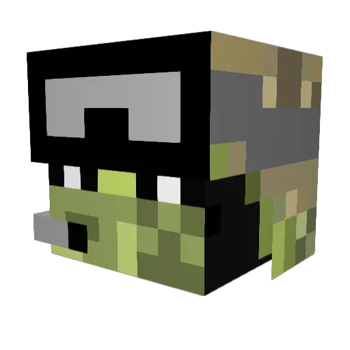 Gaastro Minecraft avatar head, 3D render