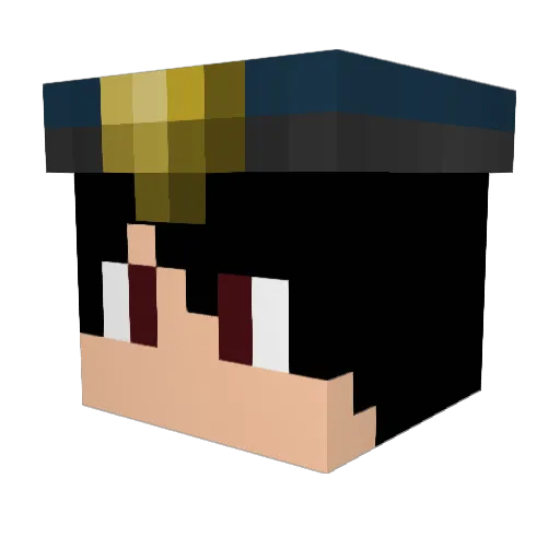 Gab0ruGTR Minecraft avatar head, 3D render
