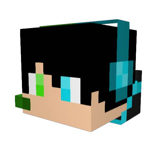 Gab3TheW0WZ3R Minecraft avatar head, 3D render