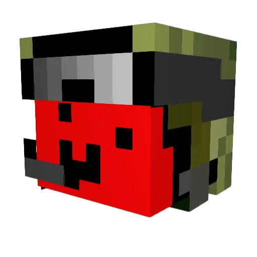 Gab8ero Minecraft avatar head, 3D render