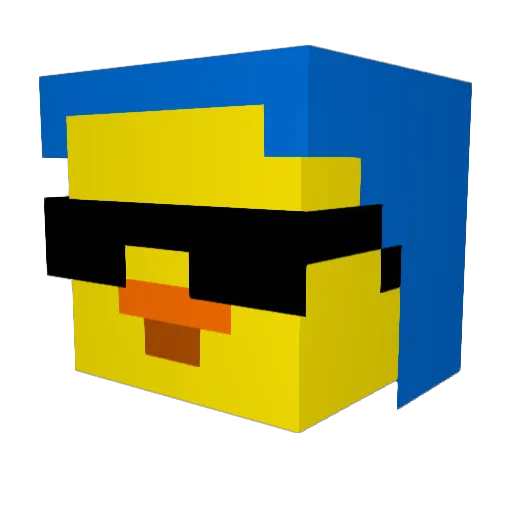 GabDuckyy Minecraft avatar head, 3D render