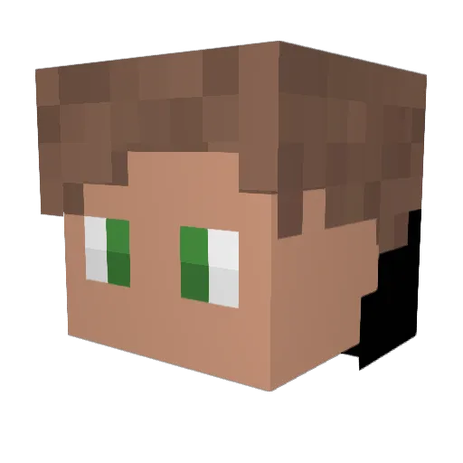 GabHas Minecraft avatar head, 3D render