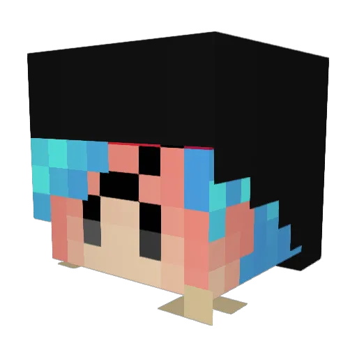 GabO_030 Minecraft avatar head, 3D render