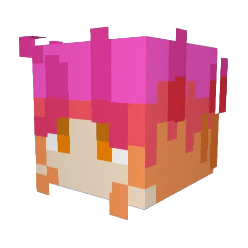 GabOut Minecraft avatar head, 3D render