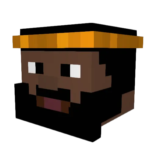GabWRLD Minecraft avatar head, 3D render