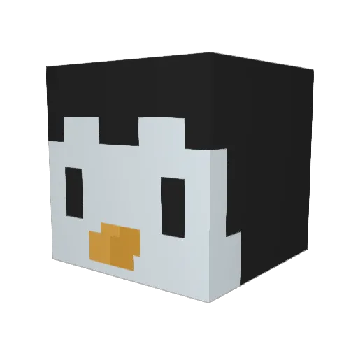 Gab_Le_Pingouin Minecraft avatar head, 3D render