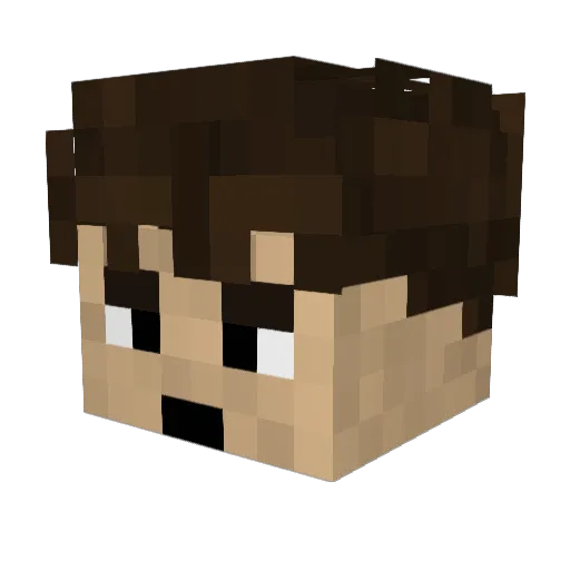 Gabadur Minecraft avatar head, 3D render