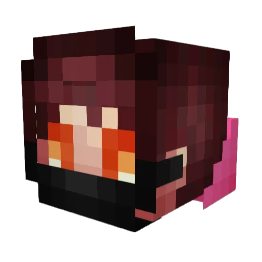 Gabamo Minecraft avatar head, 3D render