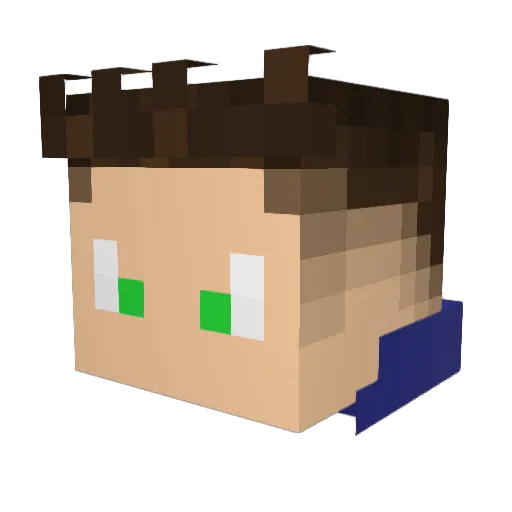 Gabandy Minecraft avatar head, 3D render