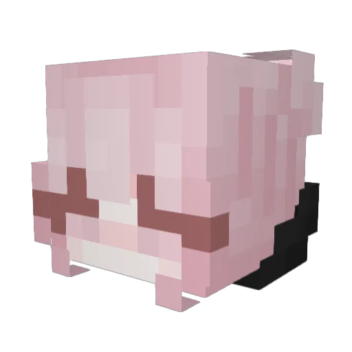 Gabathuss Minecraft avatar head, 3D render