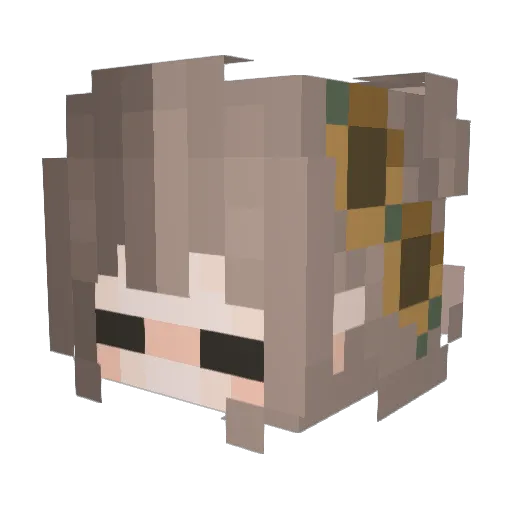 GabbUwU Minecraft avatar head, 3D render