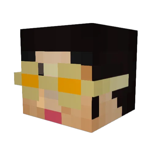 GabbaSaruman Minecraft avatar head, 3D render