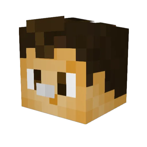 GabbeTKing Minecraft avatar head, 3D render