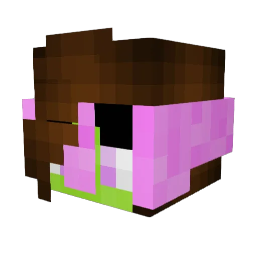 Gabbers42 Minecraft avatar head, 3D render