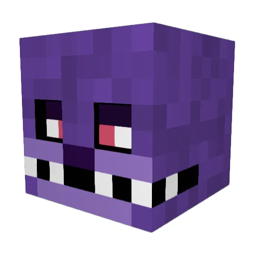 Gabbersaurus Minecraft avatar head, 3D render