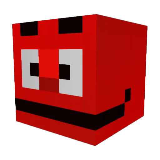Gabbo_man_ Minecraft avatar head, 3D render