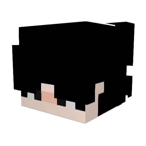 Gabbryyy Minecraft avatar head, 3D render