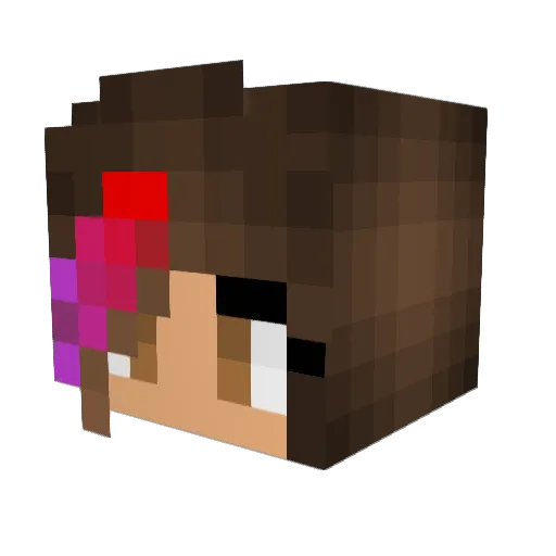 GabbyLicious Minecraft avatar head, 3D render