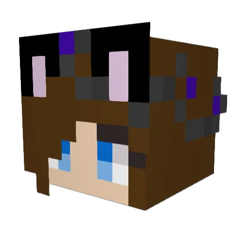 GabbyPrincess Minecraft avatar head, 3D render